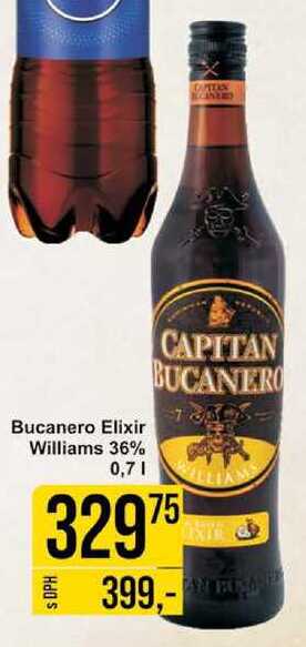 Bucanero Elixir Williams 36%, 0,7 l
