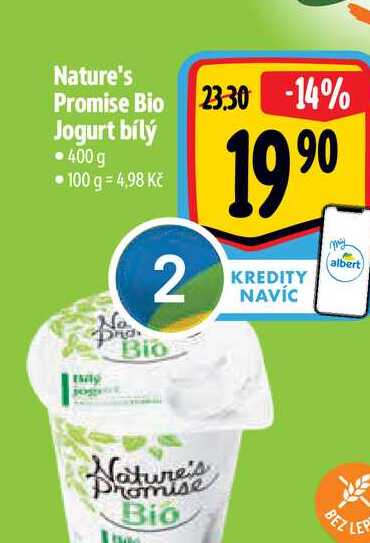Nature's Promise Bio  Jogurt bílý 400 g  