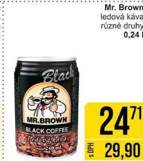 Mr. Brown ledová káva různé druhy, 0,24 l
