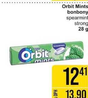 Orbit Mints bonbony spearmint, 28 g 
