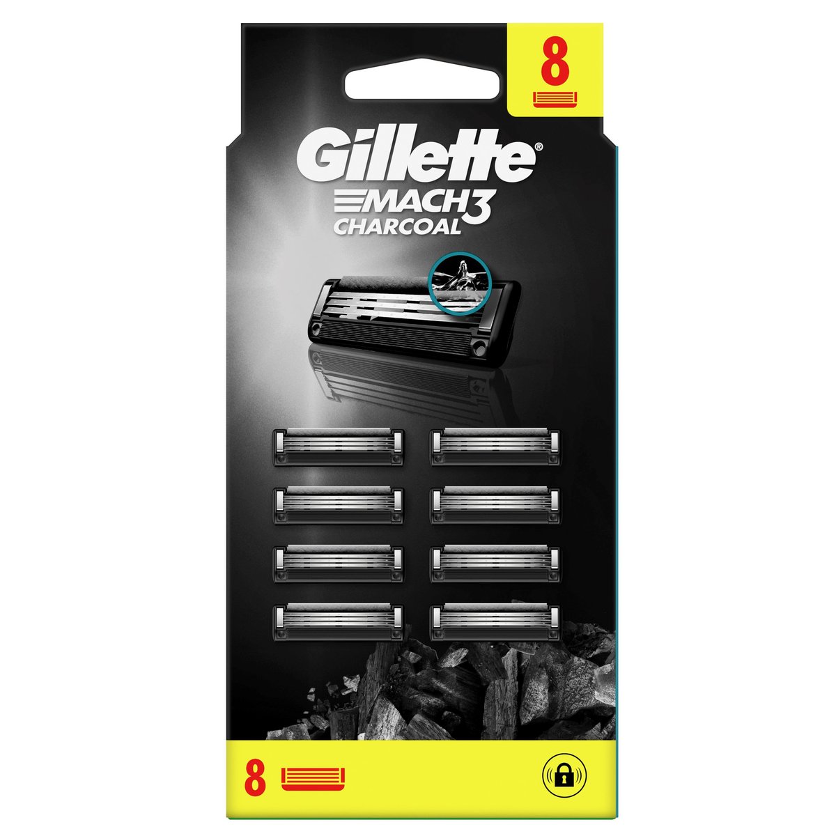 Gillette Mach3 Charcoal Náhradní holicí hlavice