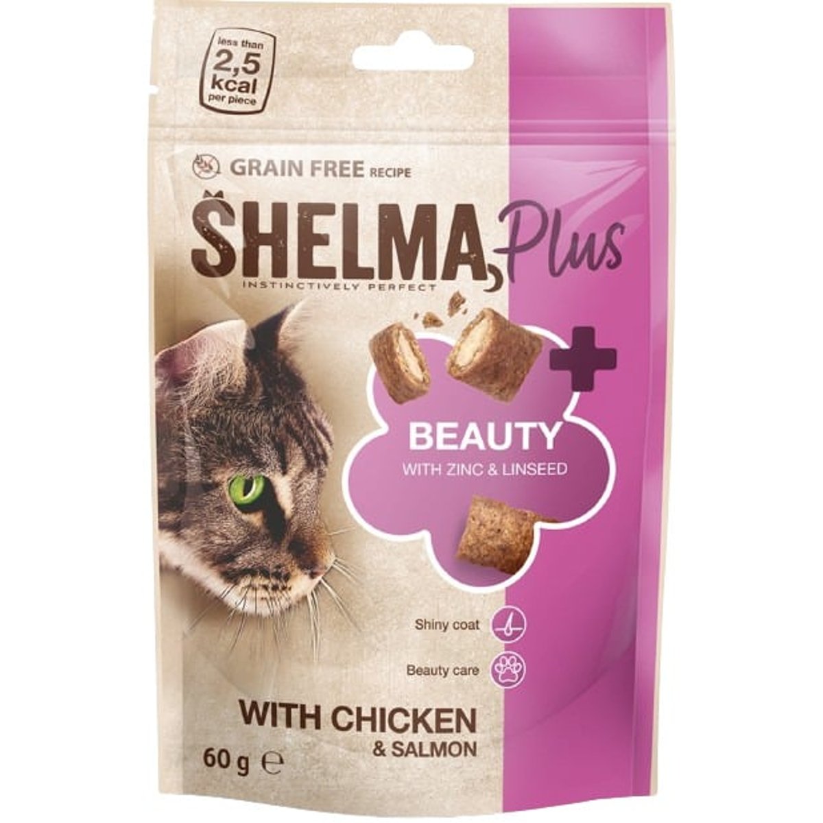 Shelma Beauty bezobilné polštářky pro kočku kuře a losos