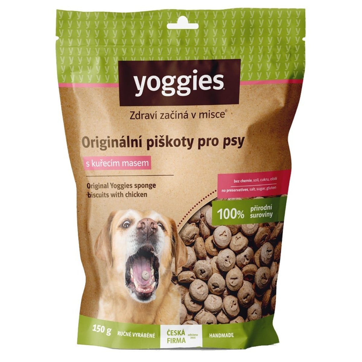 Yoggies Originální piškoty pro psy s kuřecím masem