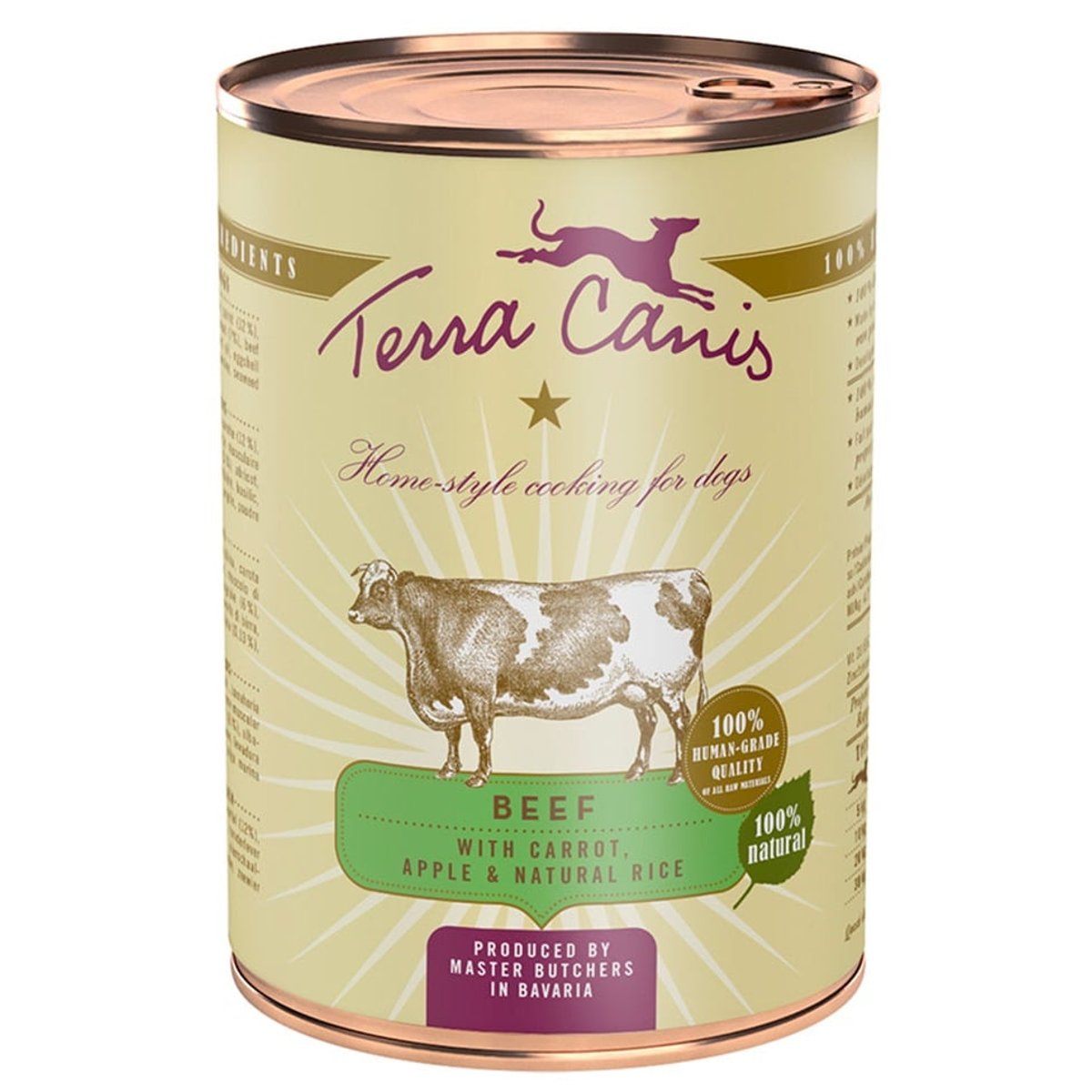 Terra Canis Konzerva hovězí s mrkví, jablkem a přírodní rýží pro psy