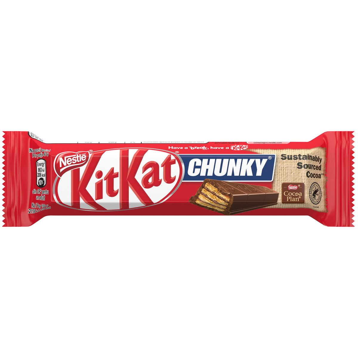 KitKat Chunky mléčná čokoládová tyčinka s oplatkou v mléčné čokoládě