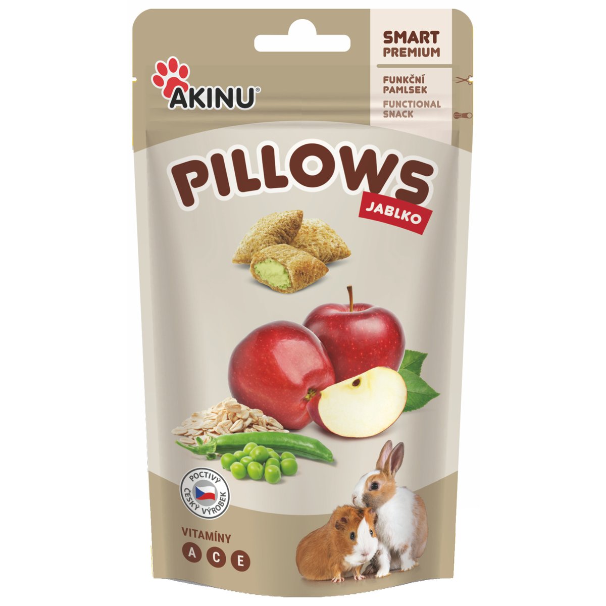 Akinu Pillows Polštářky s jablkem pamlsek pro hlodavce