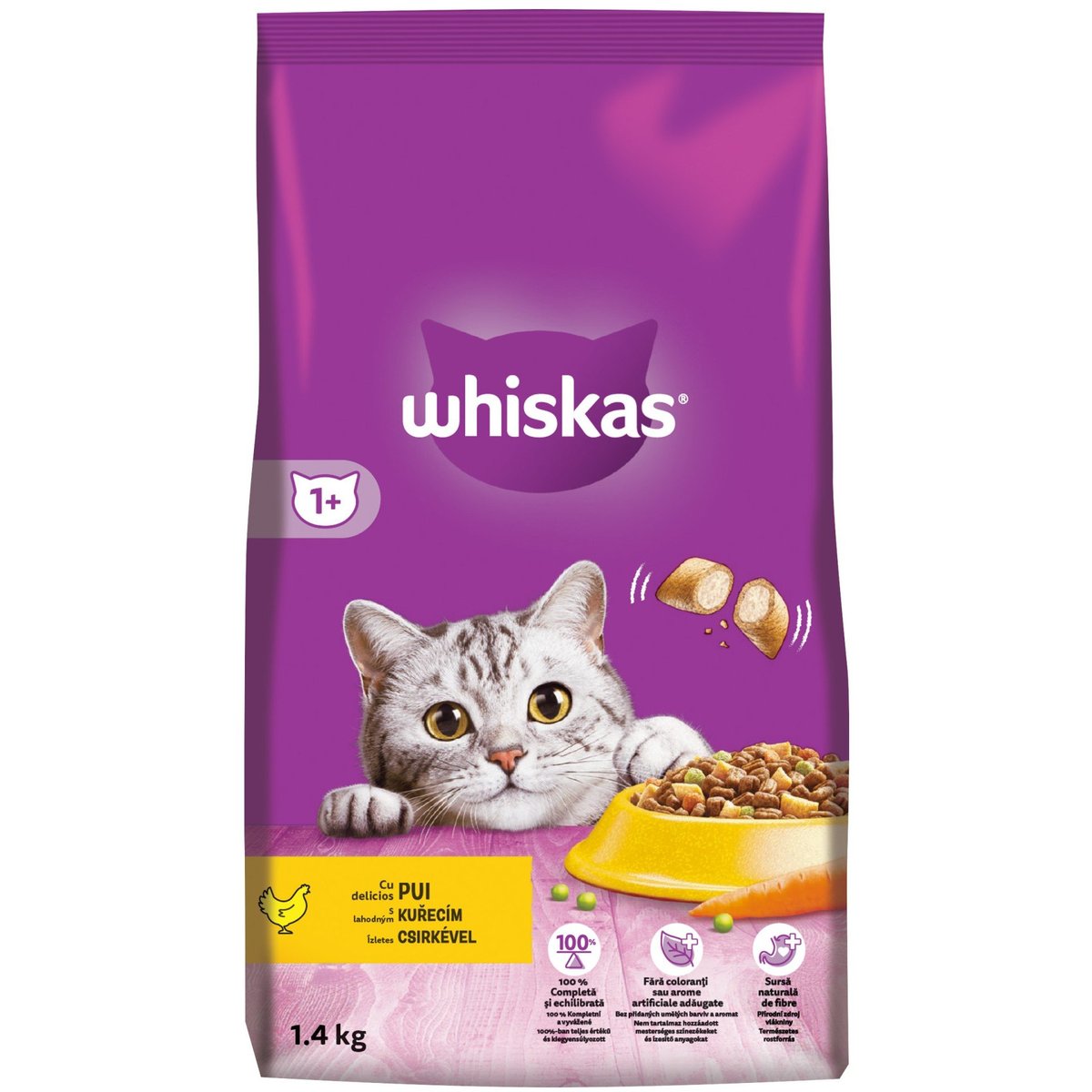 Whiskas Granule pro dospělé kočky – kuřecí
