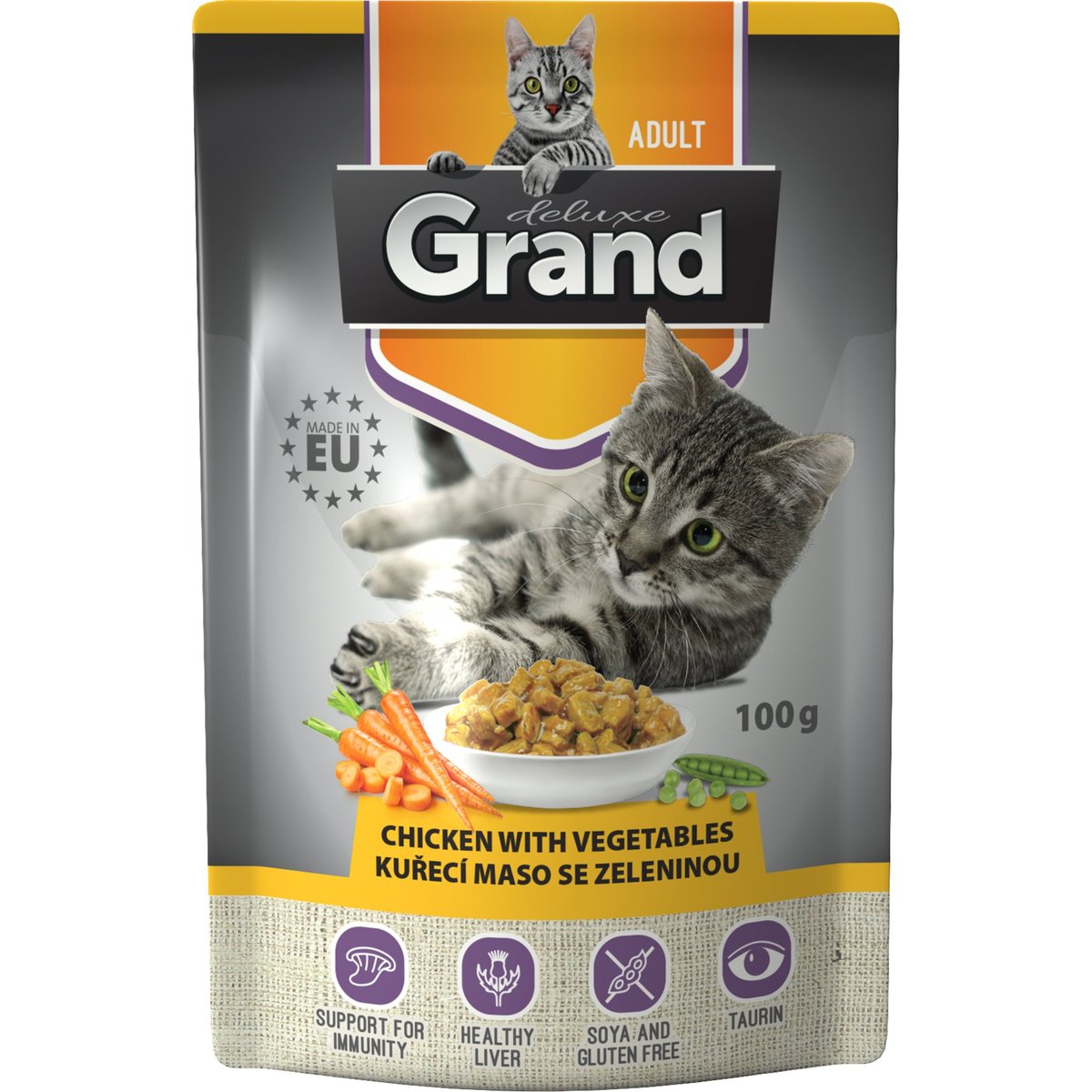 Grand Deluxe Kuřecí maso se zeleninou pro kočky