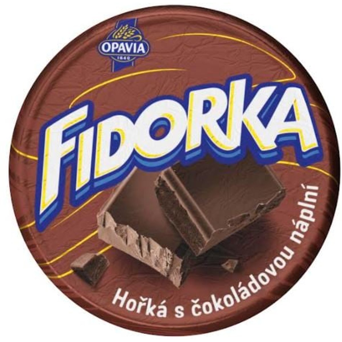 Opavia Fidorka Hořká s čokoládovou náplní hnědá