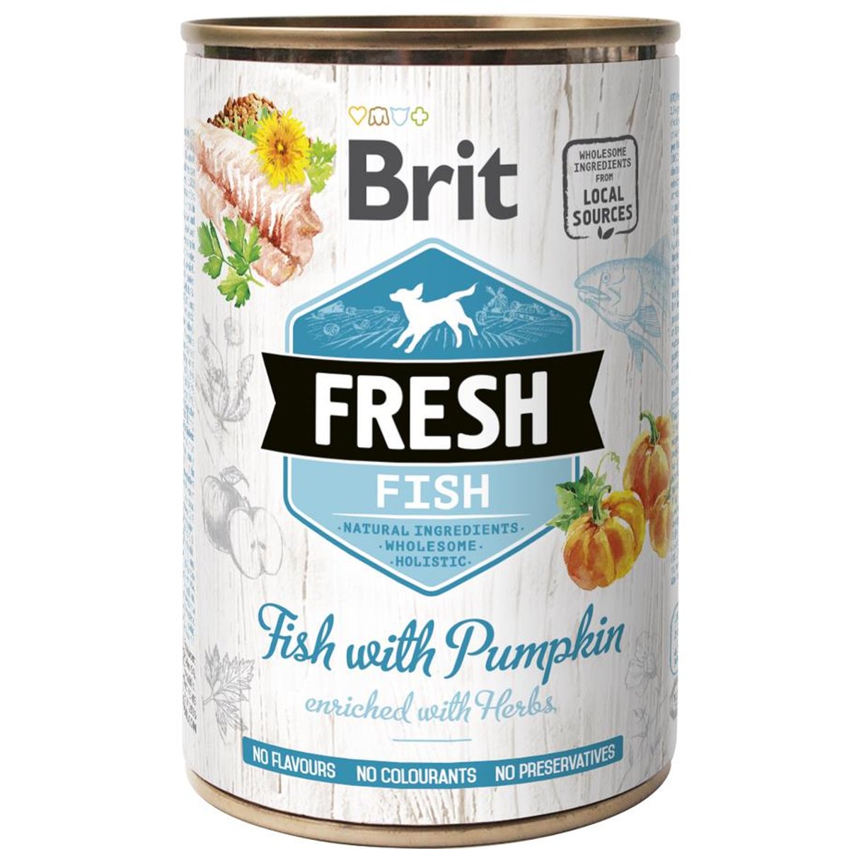 Brit Fresh konzerva pro psy – rybí s dýní