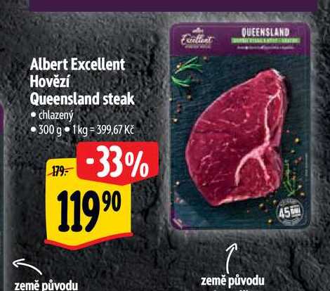 Albert Excellent Hovězí Queensland steak  300 g