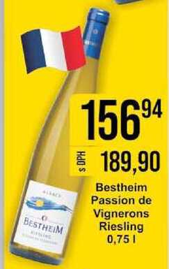 Bestheim Passion de Vignerons BESTHEIM Riesling, 0,75 l