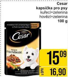 Cesar kapsička pro psy hovězí+zelenina, 100 g 