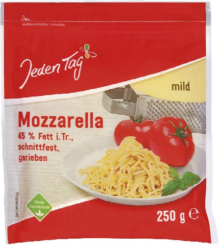 Jeden Tag Mozzarella strouhaná, 250 g