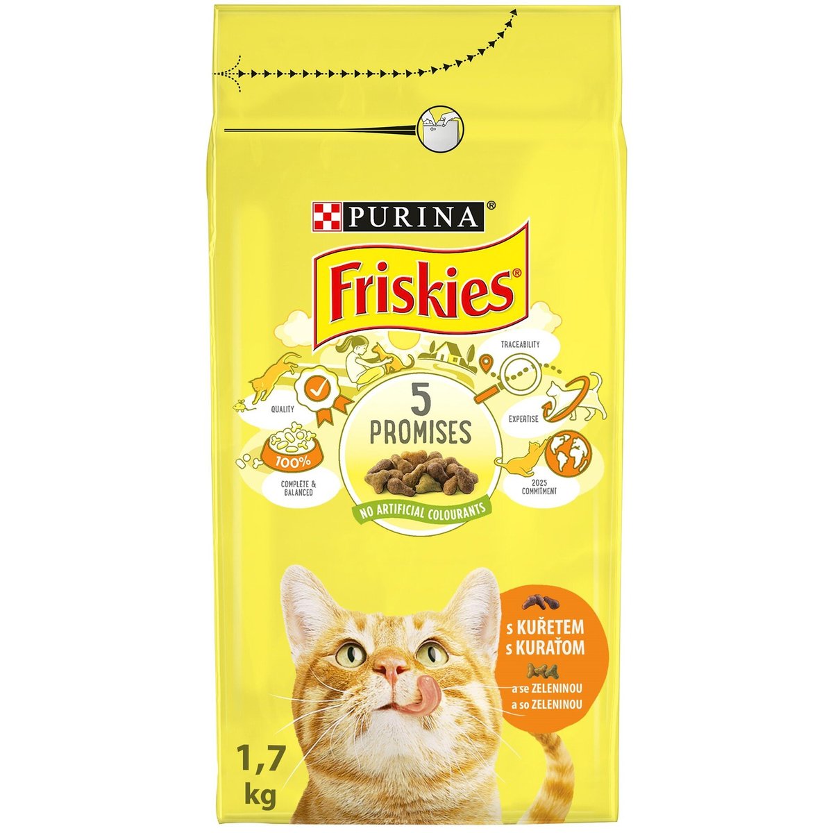 Friskies Granule s kuřecím a zeleninou pro kočky