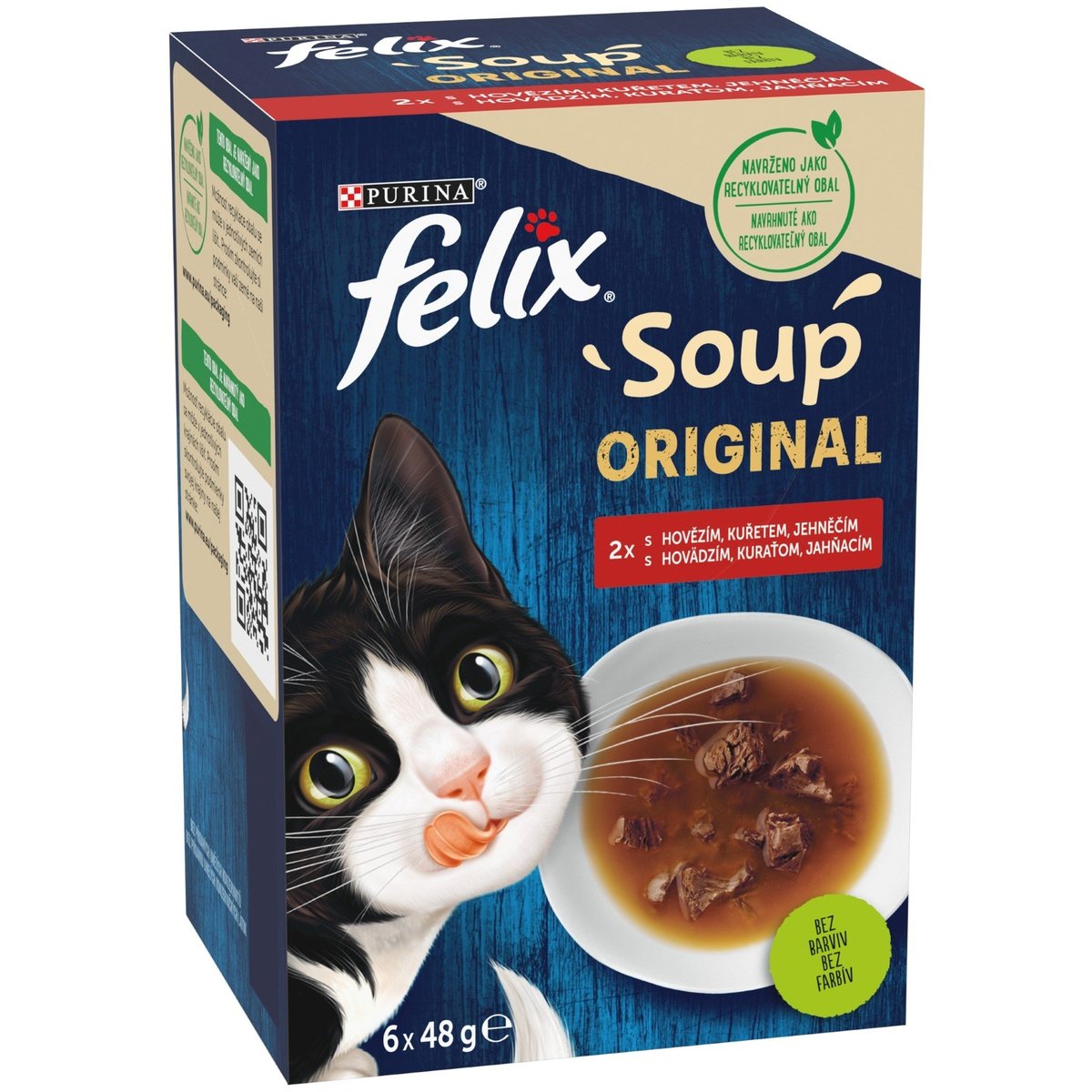 Felix Soup Lahodný výběr polévka pro kočky 6×48 g