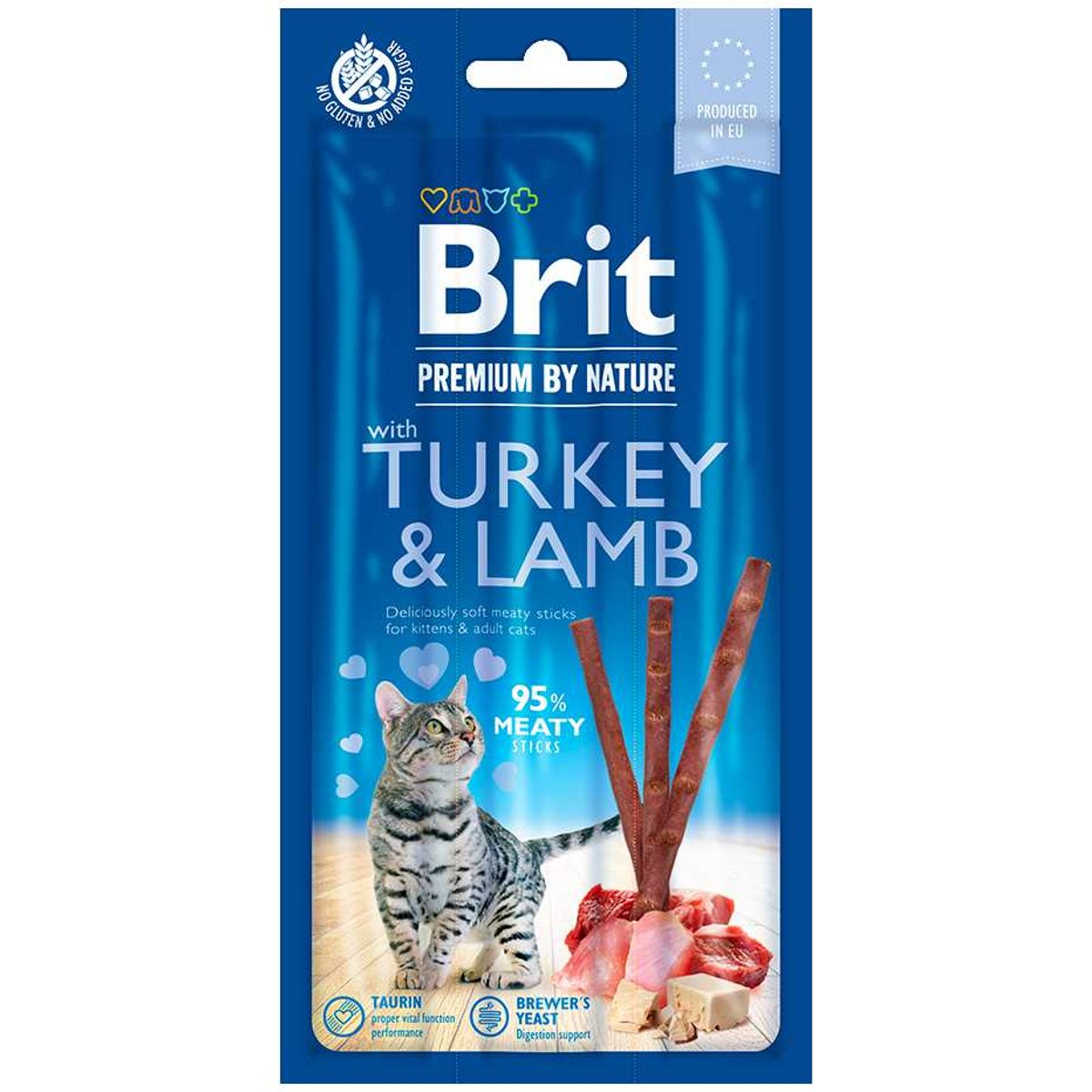 Brit Premium by Nature Turkey & Lamb tyčinky pro kočky