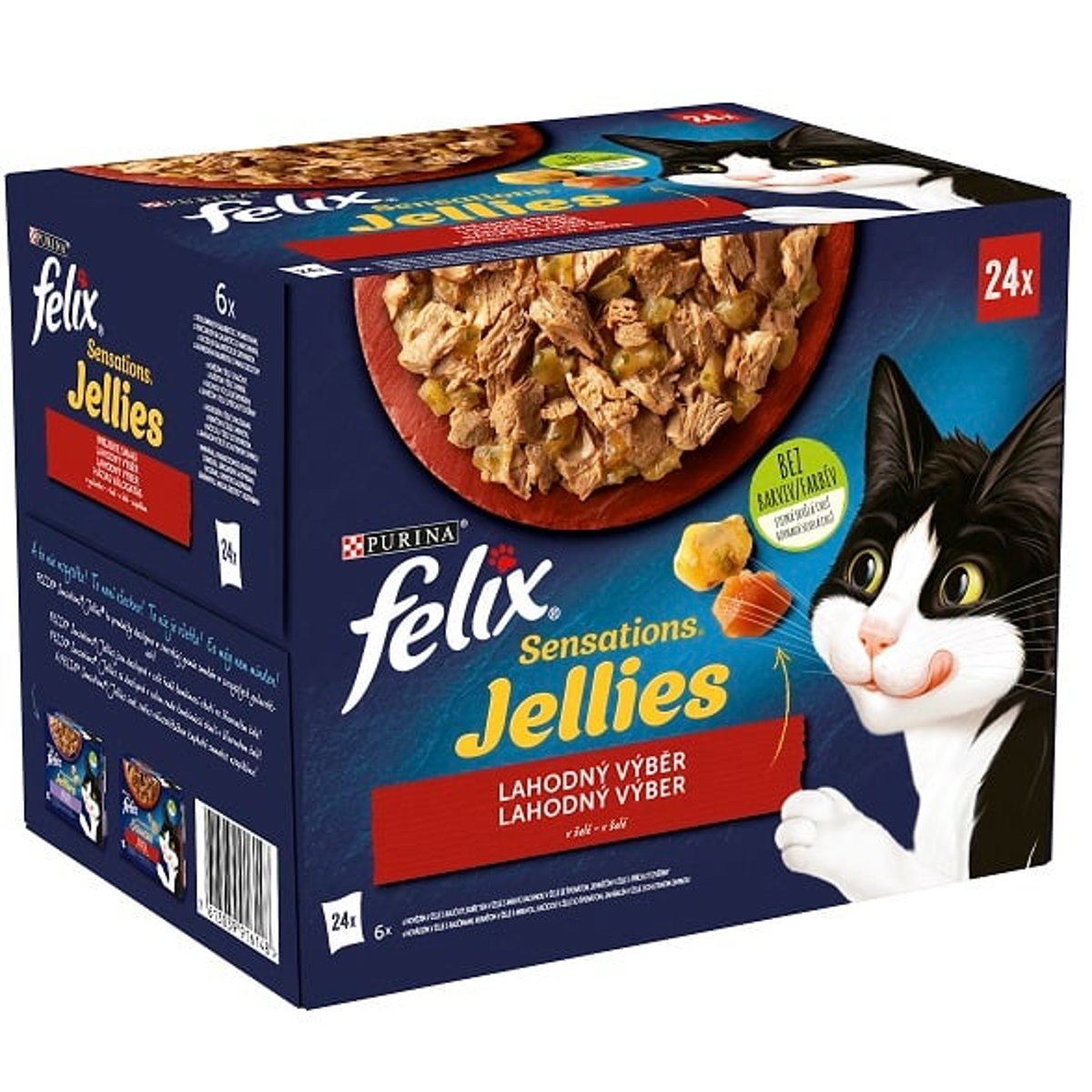 Felix Sensations jellies Kapsičky lahodný výběr v želé pro kočky (24×85 g)