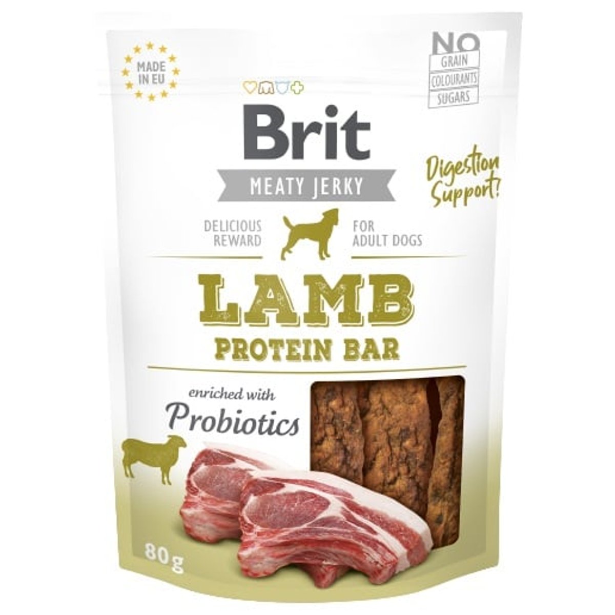 Brit Jerky Sušené proteinové tyčinky pro psy – jehněčí