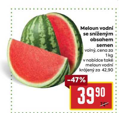 Meloun vodní se sníženým obsahem semen volný, cena za 1 kg 