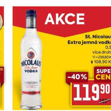 St. Nicolau Extra jemná vodka 0,5l v akci