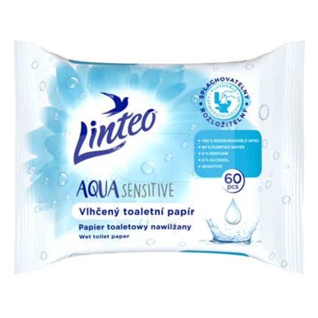 Linteo Vlhčený toaletní papír Aqua Sensitive