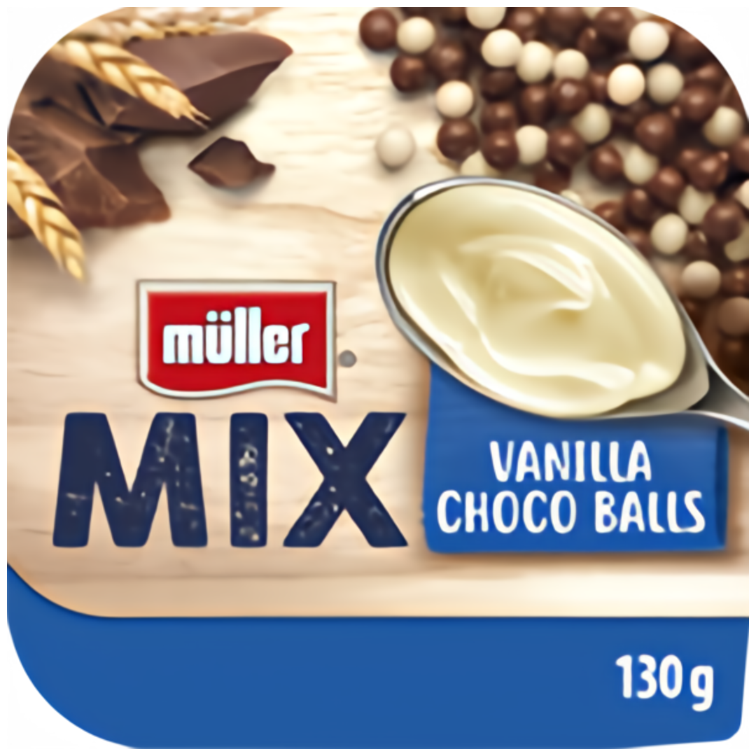 Müller MIX jogurt s čokoládovými kuličkami (4,9%)