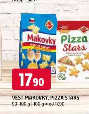   VEST MAKOVKY, PIZZA STARS 90-100 g 