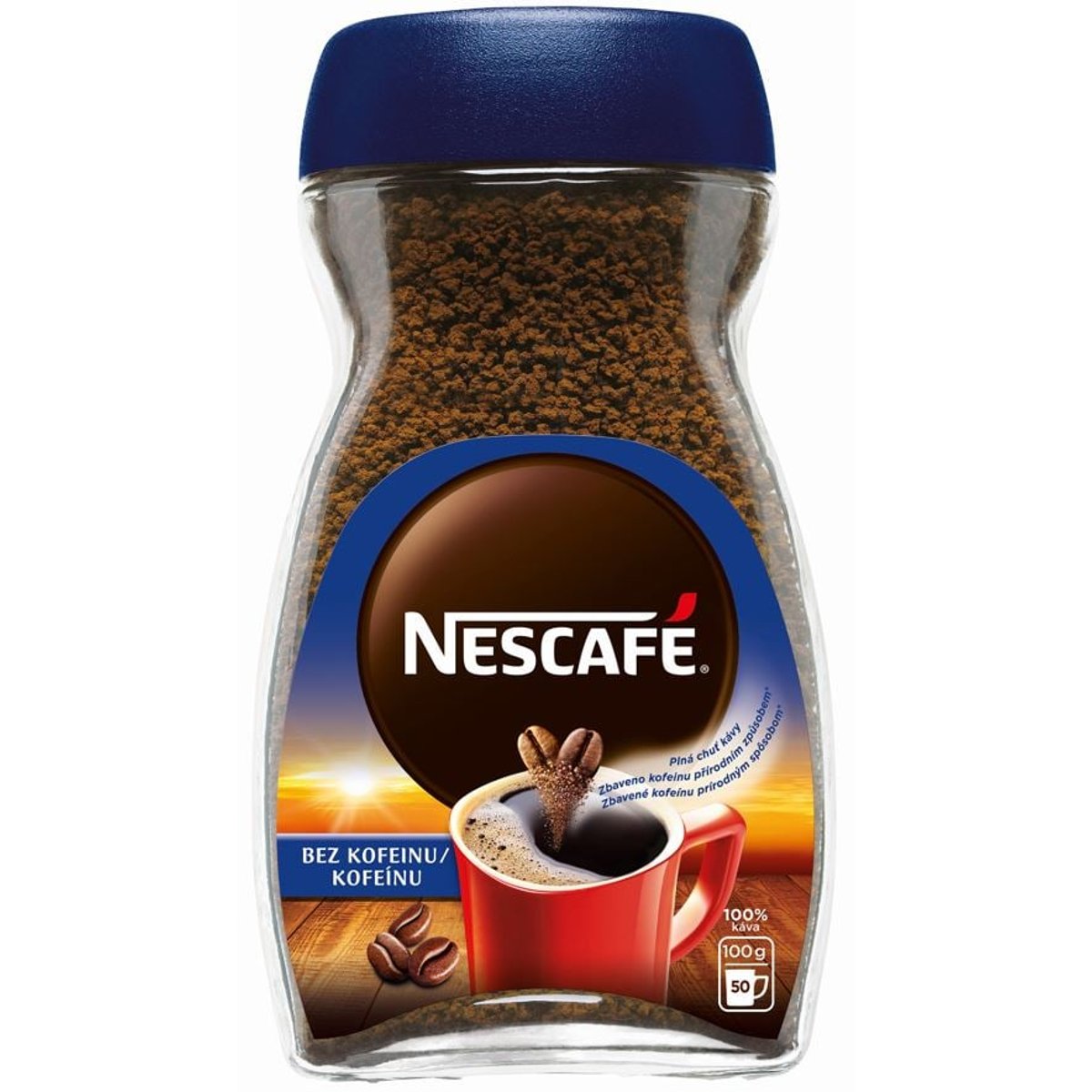 Nescafé Classic bez kofeinu rozpustná káva