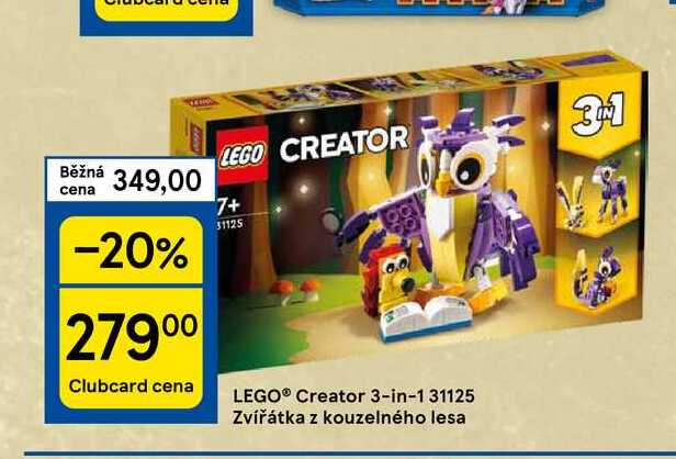 LEGO® Creator 3-in-1 31125 Zvířátka z kouzelného lesa 