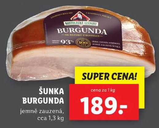 ŠUNKA BURGUNDA, cena za 1 kg