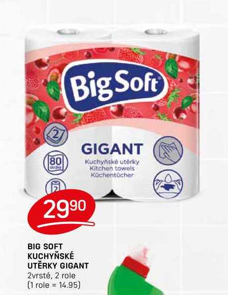 BIG SOFT KUCHYŇSKÉ UTĚRKY GIGANT 2vrsté, 2 role