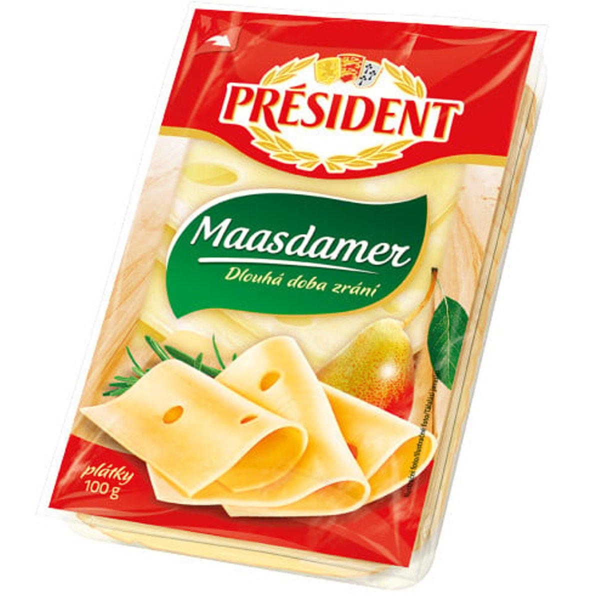 Président Maasdamer plátkový sýr