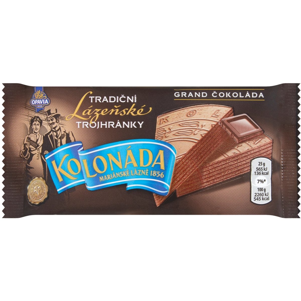 Opavia Kolonáda Trojhránky lázeňské oplatky Grand čokoláda