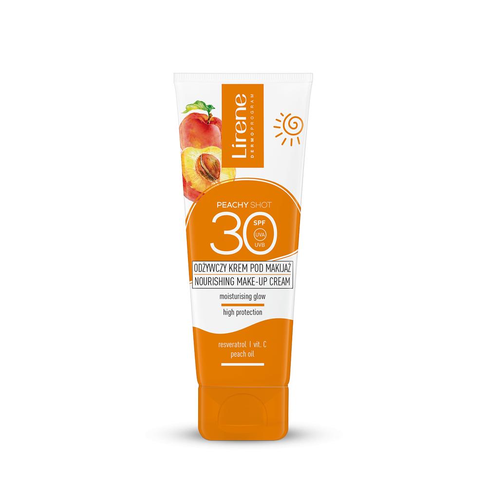 Lirene Sun, vyživující krém pod make-up s SPF30 broskvový shot, 50 ml