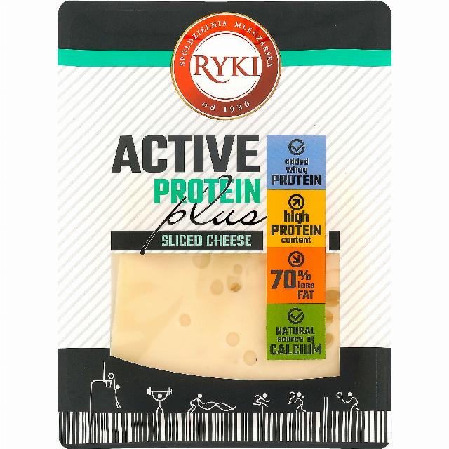 Active Protein Plus Přírodní zrající sýr plátkovaný