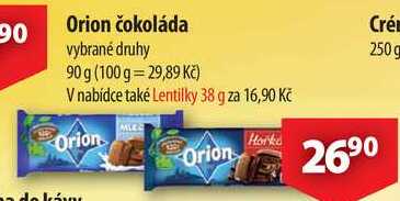 Orion čokoláda, 90 g 