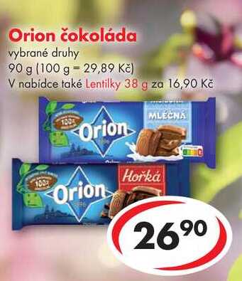 Orion čokoláda, 90 g 
