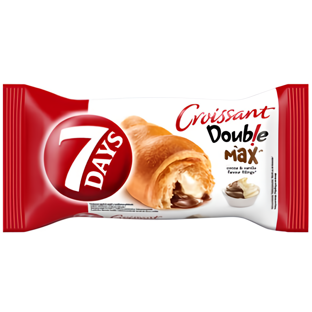 7 Days Double Croissant s náplní s kakaem a s náplní s vanilkovou příchutí