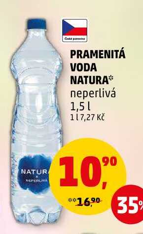PRAMENITÁ VODA NATURA, 1,5 l