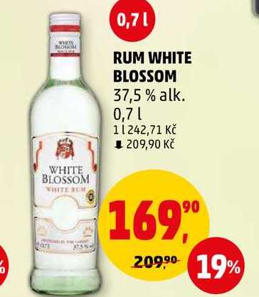 RUM WHITE BLOSSOM, 0,7 l