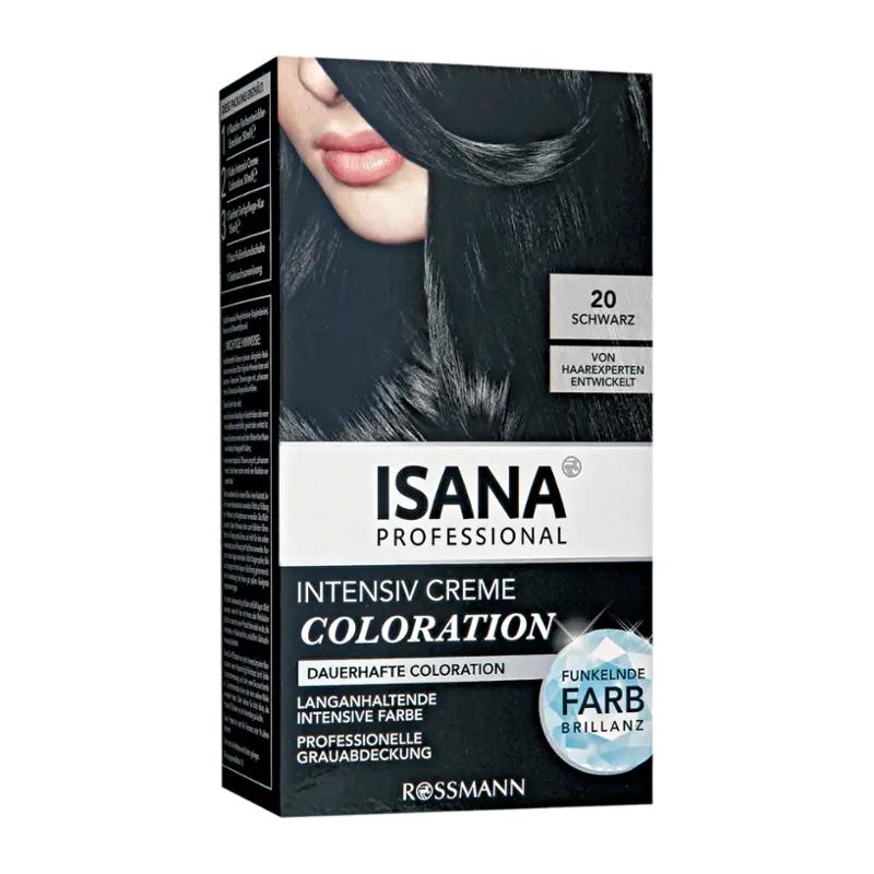 ISANA Professional Barva na vlasy Intensive Creme Coloration 20 černá, 1 ks