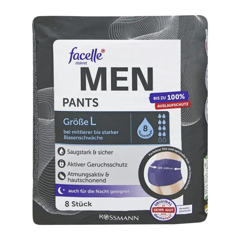 facelle Diskrétní inkontinenční kalhotky Men vel. L, 8 ks