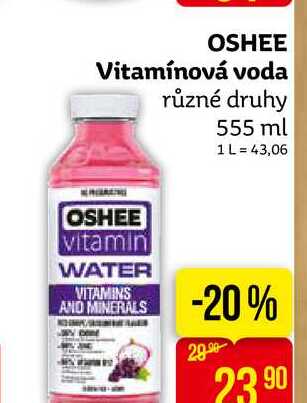 OSHEE Vitamínová voda různé druhy 555 ml 