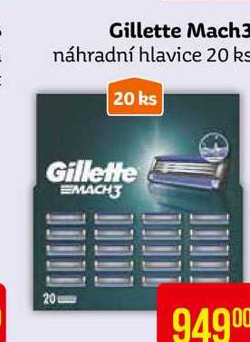 Gillette Mach3 náhradní hlavice 20 ks 