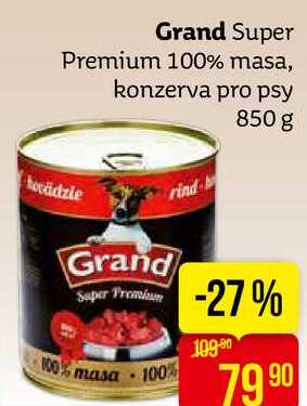 Grand Super Premium 100% masa, konzerva pro psy 850 g