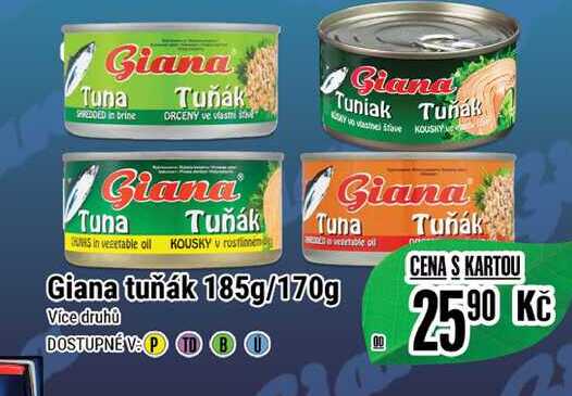 Giana tuňák 185g/170 g