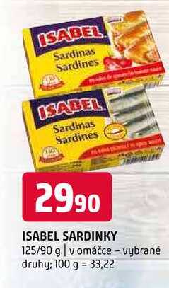Isabel sardinky 125/90g 