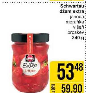 Schwartau džem extra jahoda meruňka višeň broskev 340 g 