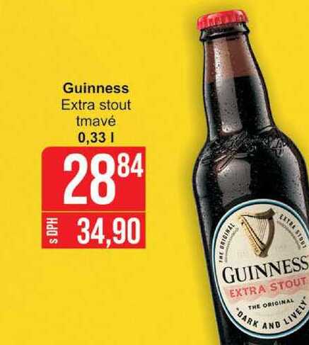 Guinness Extra stout tmavé 0,33l
